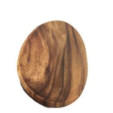 Acacia Wood Round Flat Board 12"x7"
