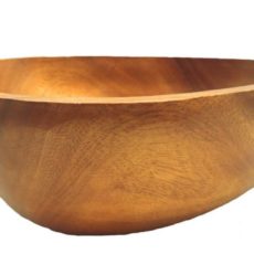 Acacia Wood Triangle Bowl 10" D x 4" H