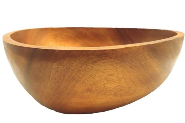 Acacia Wood Triangle Bowl 12" D x 4" H - Image 9