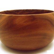 Acacia Wood Round Bowl 10" D x 5" H