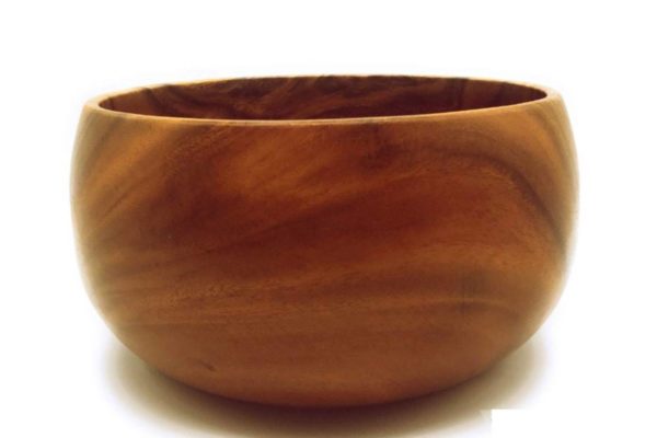 Acacia Wood Round Bowl 10" D x 5" H