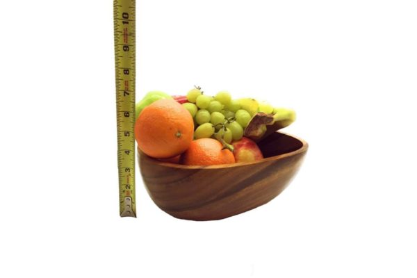 Acacia Wood Triangle Bowl 12" D x 4" H - Image 8