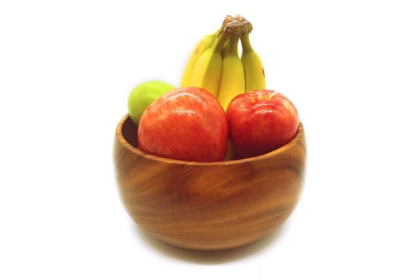 Acacia Wood Round Bowl 10" D x 5" H - Image 3