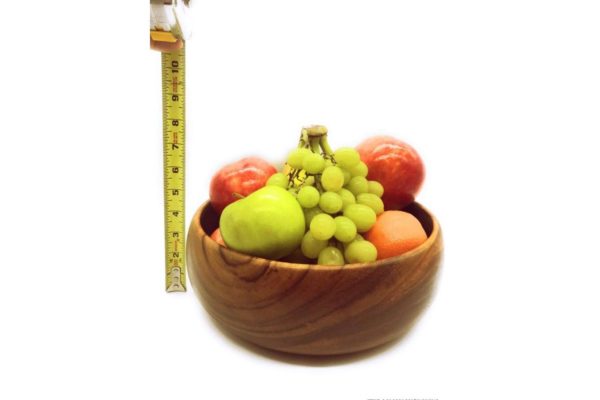 Acacia Wood Round Bowl 12" D x 4" H - Image 5