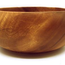 Acacia Wood Round Bowl 12" D x 5" H With Base