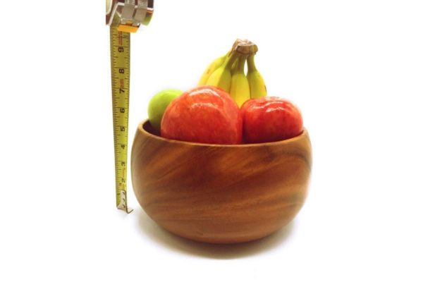 Acacia Wood Round Bowl 10" D x 5" H - Image 4