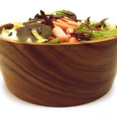 Acacia Wood Round Bowl 10" D x 5" H