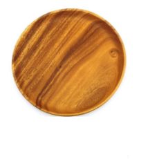 Acacia Wood Round Plate 7"D x 1"H