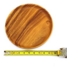 Acacia Wood Round Plate 10" D x 1.5" H