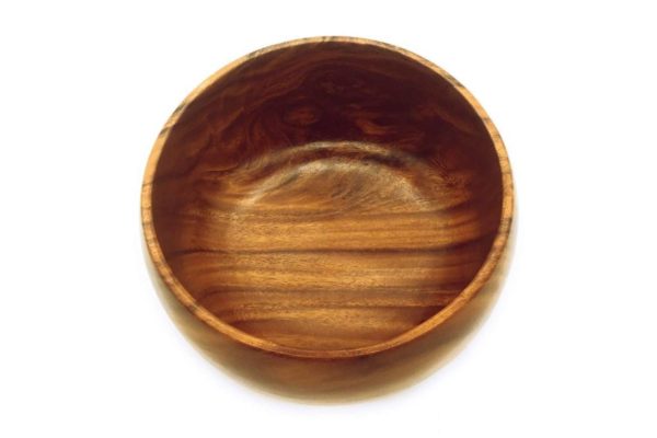 Acacia Wood Round Bowl 6" D x 2" H
