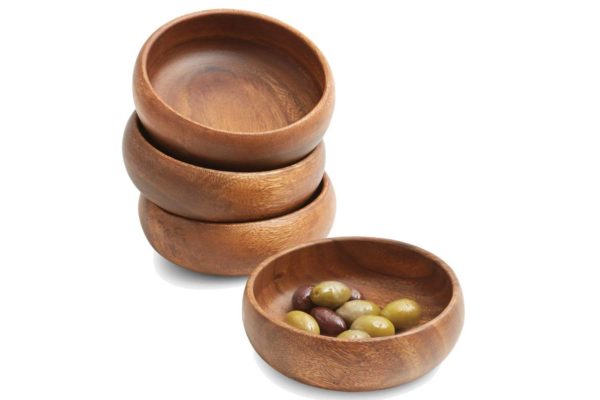 Acacia Wood Round Bowl 6" D x 2" H - Image 4