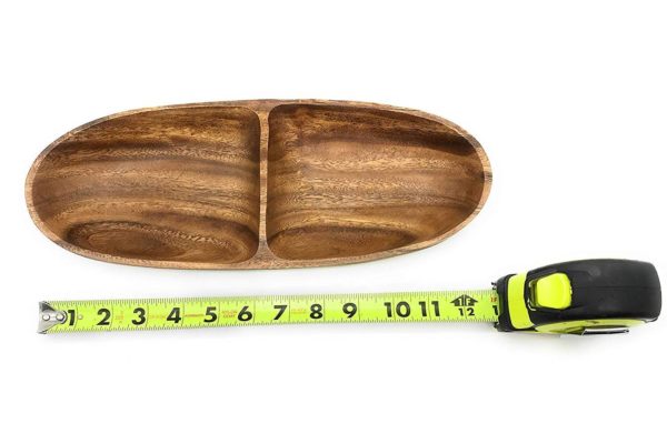 Acacia Wood Boat Shaped Bowl 12.5"x5"x1.5" - Image 2