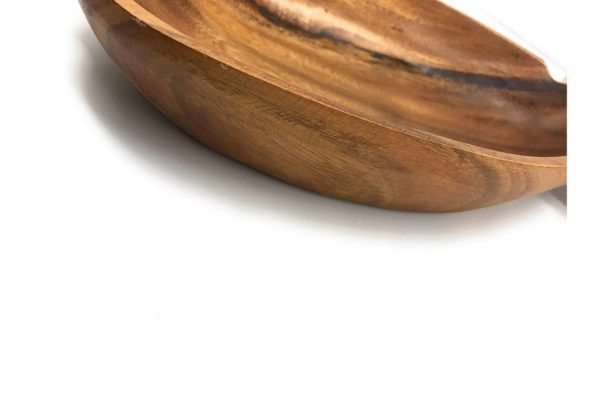 Acacia Wood Pineapple Shaped Bowl 12.5"x5.5"x4.5" - Image 5