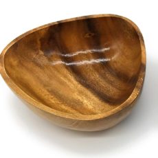 Acacia Wood Round Bowl 7"x6.5"x6.5"