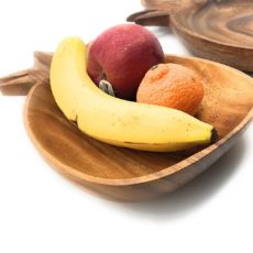 Acacia Wood Oval Shaped Bowl 4" W x 1" H
