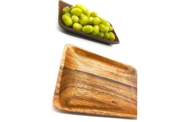 Acacia Wood Rectangle Tray 11" x 7" - Image 4