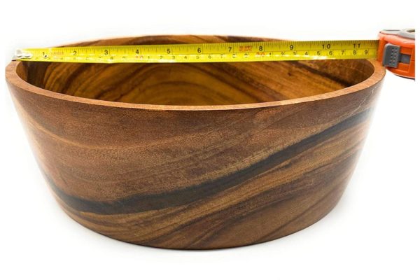 Acacia Wood Round Bowl 12" D x 5" H - Image 8