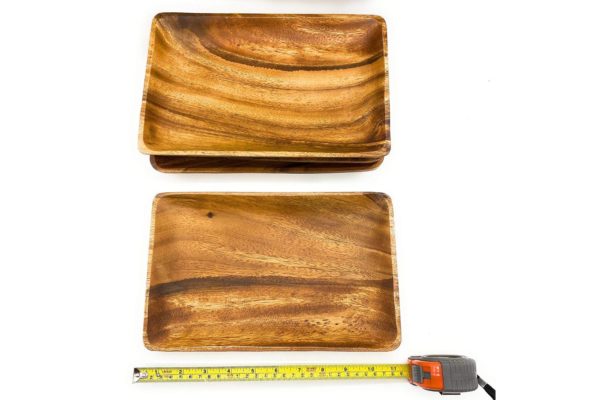 Acacia Wood Rectangle Tray 11" x 7" - Image 2