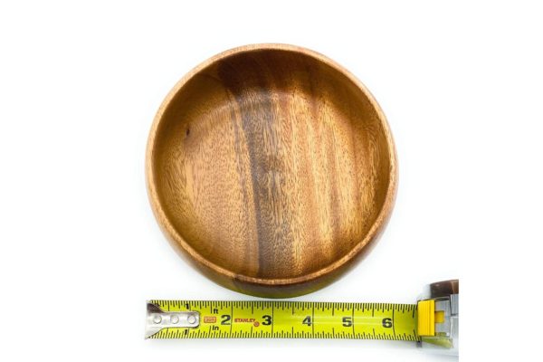 Acacia Wood Round Bowl 6" D x 2" H - Image 2