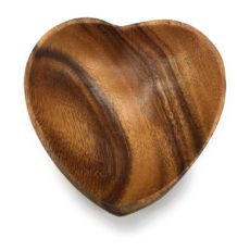 Acacia Wood Heart Shaped Plate