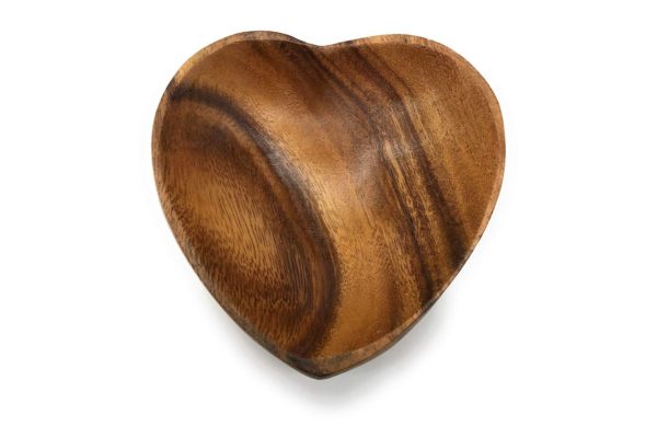 Acacia Wood Heart Shaped Plate