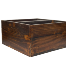 Reclaimed Wood Box Square 2 Section 10.5"x10.5"x6