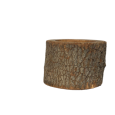 Reclaimed Wood Round Planter 4.75"x7"x5"
