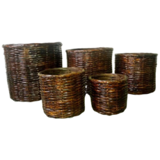 Rattan Round Planter